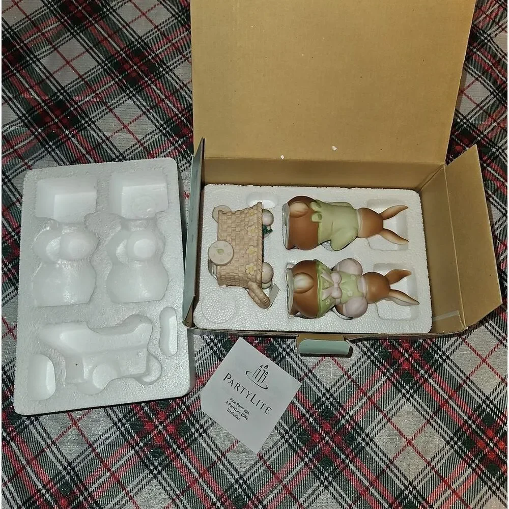PartyLite Baby Bertie & Bea Votive Candle Holder Holiday Table Decor